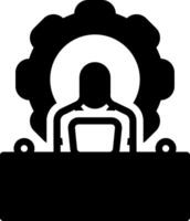 Solid black icon for administration vector