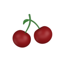 3d rendering cherries fruiticon png