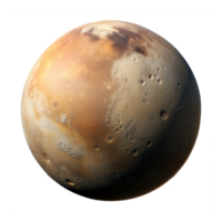 Planet Mars with detailed surface, space exploration and astronomy focus png