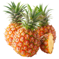 Pineapple, fruit realistic Illustration. Realistic Transparent file. Mockup template for artwork graphic design png