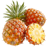 Pineapple, fruit realistic Illustration. Realistic Transparent file. Mockup template for artwork graphic design png