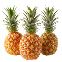 Pineapple, fruit realistic Illustration. Realistic Transparent file. Mockup template for artwork graphic design png