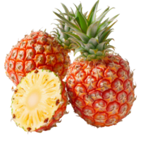 Pineapple, fruit realistic Illustration. Realistic Transparent file. Mockup template for artwork graphic design png