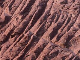 Rock surface from machine drilling photo