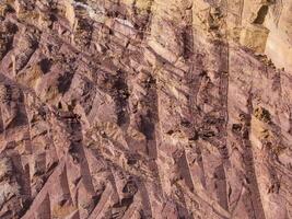 Rock surface from machine drilling photo