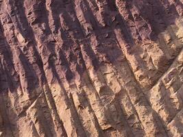 Rock surface from machine drilling photo