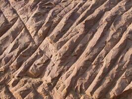 Rock surface from machine drilling photo