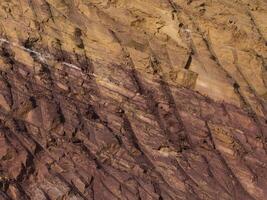 Rock surface from machine drilling photo