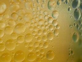Drops of ice on an iced coffee glass photo
