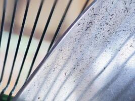 Dust and rust on fan blades and grilles photo