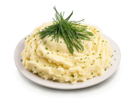 Mashed Potatoes Fluffy mashed potatoes infused with butter and milk topped with crispy chives against png