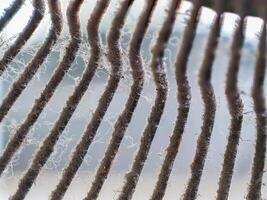 Dust and rust on fan blades and grilles photo