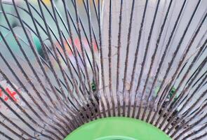 Dust and rust on fan blades and grilles photo