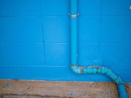 External drain pipe from bathroom, toilet photo
