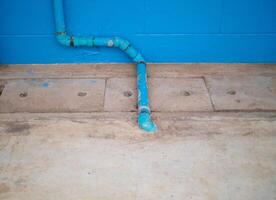 External drain pipe from bathroom, toilet photo