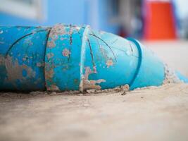 External drain pipe from bathroom, toilet photo
