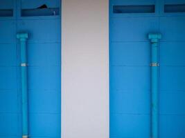 External drain pipe from bathroom, toilet photo