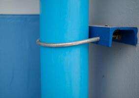 External drain pipe from bathroom, toilet photo