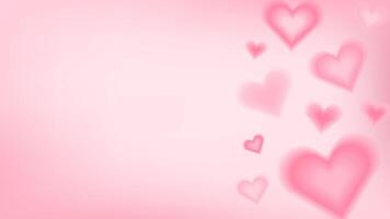 Y2k pink heart pattern. Cute aura gradient abstract bg for event banner. 200s Valentine aesthetic romantic border with blur for header layout. Dreamy advertising and sale promotion frame design vector