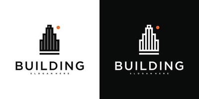 Building logo with modern unique concept. Premium vector