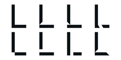 Logo collection, abstract letter L logo design. Icons for business of minimalist, elegant, simple. Premium vector