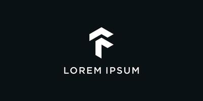 Letter F logo design with a unique line concept. Premium vector