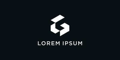 Letter G logo design with a unique line concept. Premium vector