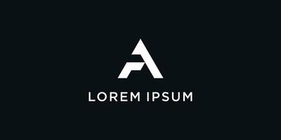 Letter A logo design with a unique line concept. Premium vector