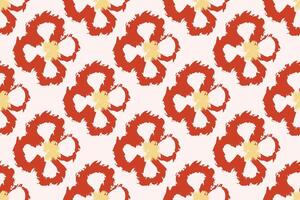Naive floral pattern in the style of the 70s with groovy daisy flowers of natural tones. Retro design. Contemporary minimalistic trendy background for kids. Scandinavian nursery print. vector