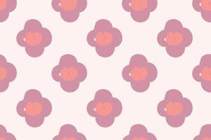 Naive floral pattern in the style of the 70s with groovy daisy flowers of natural tones. Retro design. Contemporary minimalistic trendy background for kids. Scandinavian nursery print. vector