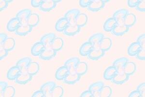 Naive floral pattern in the style of the 70s with groovy daisy flowers of natural tones. Retro design. Contemporary minimalistic trendy background for kids. Scandinavian nursery print. vector