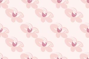Naive floral pattern in the style of the 70s with groovy daisy flowers of natural tones. Retro design. Contemporary minimalistic trendy background for kids. Scandinavian nursery print. vector