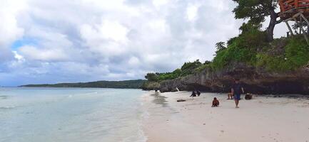 View of beautiful one and exotic tropical paradise at Tanjung Bira Beach Bulukumba. South Sulawesi, Indonesia - July 29 2024 photo