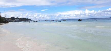 View of beautiful one and exotic tropical paradise at Tanjung Bira Beach Bulukumba. South Sulawesi, Indonesia - July 29 2024 photo