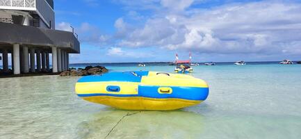 View of beautiful one and exotic tropical paradise at Tanjung Bira Beach Bulukumba. South Sulawesi, Indonesia - July 29 2024 photo