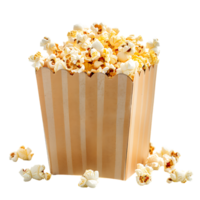 box of popcorn isolated against a transparent background png