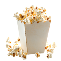 box of popcorn isolated against a transparent background png