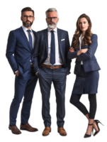 Business team isolated against a transparent background png