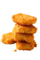 Chicken nuggets stack, isolated against a transparent background png