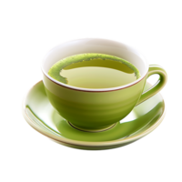 delightful cup of green tea isolated against a transparent background png