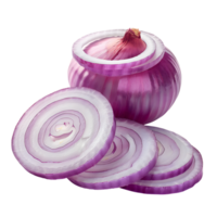 displays both whole and sliced onions, set against a transparent background png
