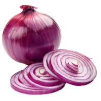 displays both whole and sliced onions, set against a transparent background png
