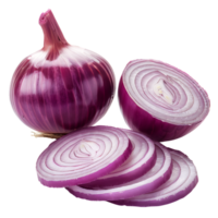 displays both whole and sliced onions, set against a transparent background png