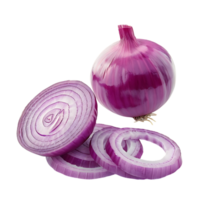 displays both whole and sliced onions, set against a transparent background png