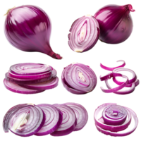 displays both whole and sliced onions, set against a transparent background png