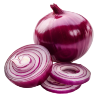 displays both whole and sliced onions, set against a transparent background png