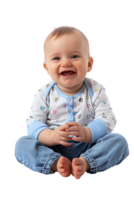 Happy baby, isolated against a transparent background png