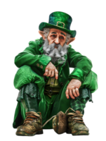leprechaun sitting alone against a transparent background png