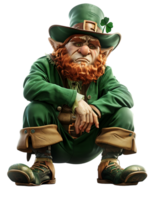 leprechaun sitting alone against a transparent background png