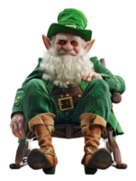 leprechaun sitting alone against a transparent background png